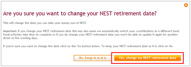 Changing NEST retirement date NEST member help centre