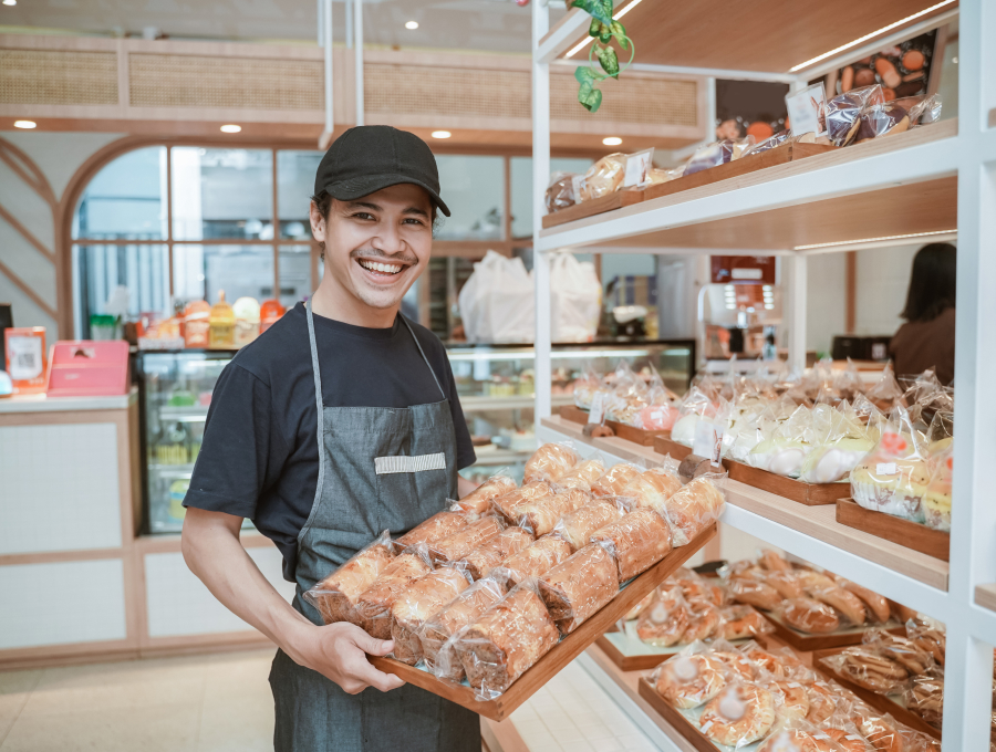 Man working in bakery